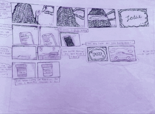 jodie sketching process gif